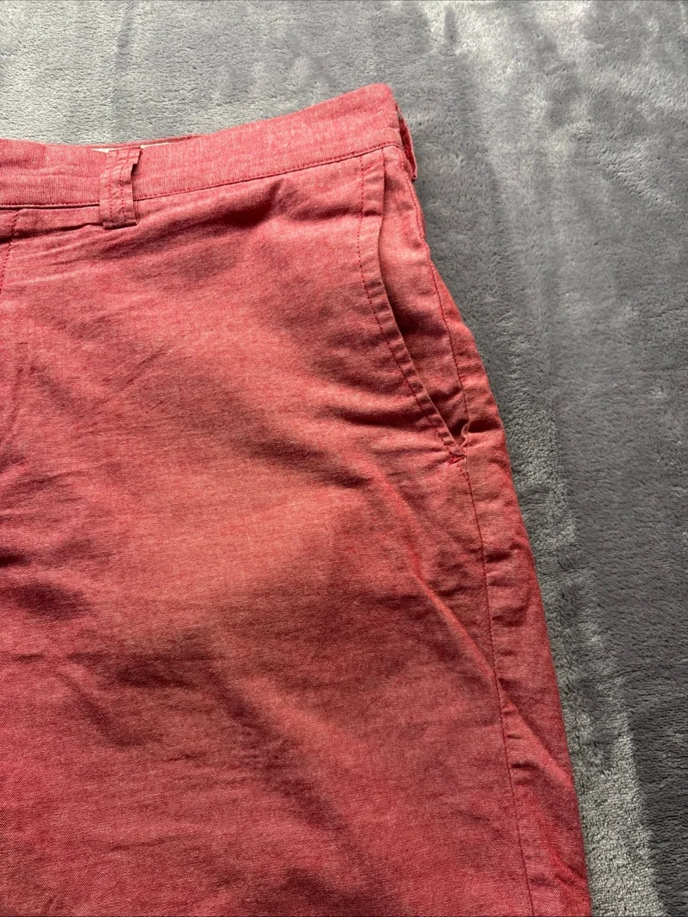 J. Crew Pink-light red Linen-Blend Bermuda Shorts men’s 33W 9 in in seam
